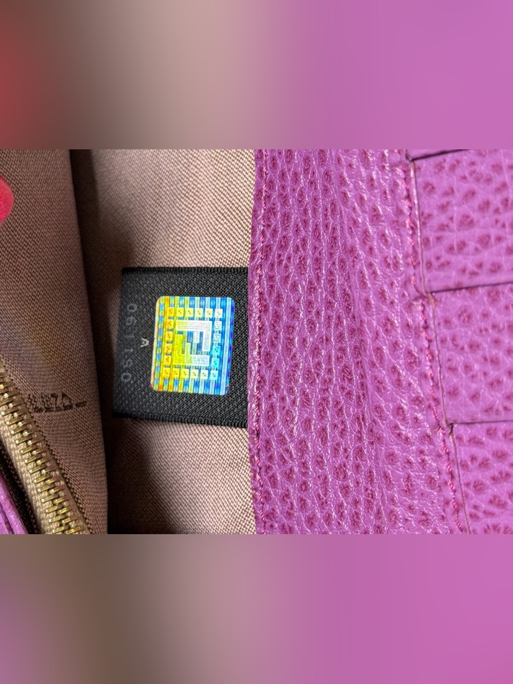 Fendi purple pebbled leather wallet - Picture 12 of 16